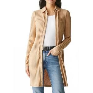 NEW MICHAEL STARS kayla button down cardigan dress in cashew
